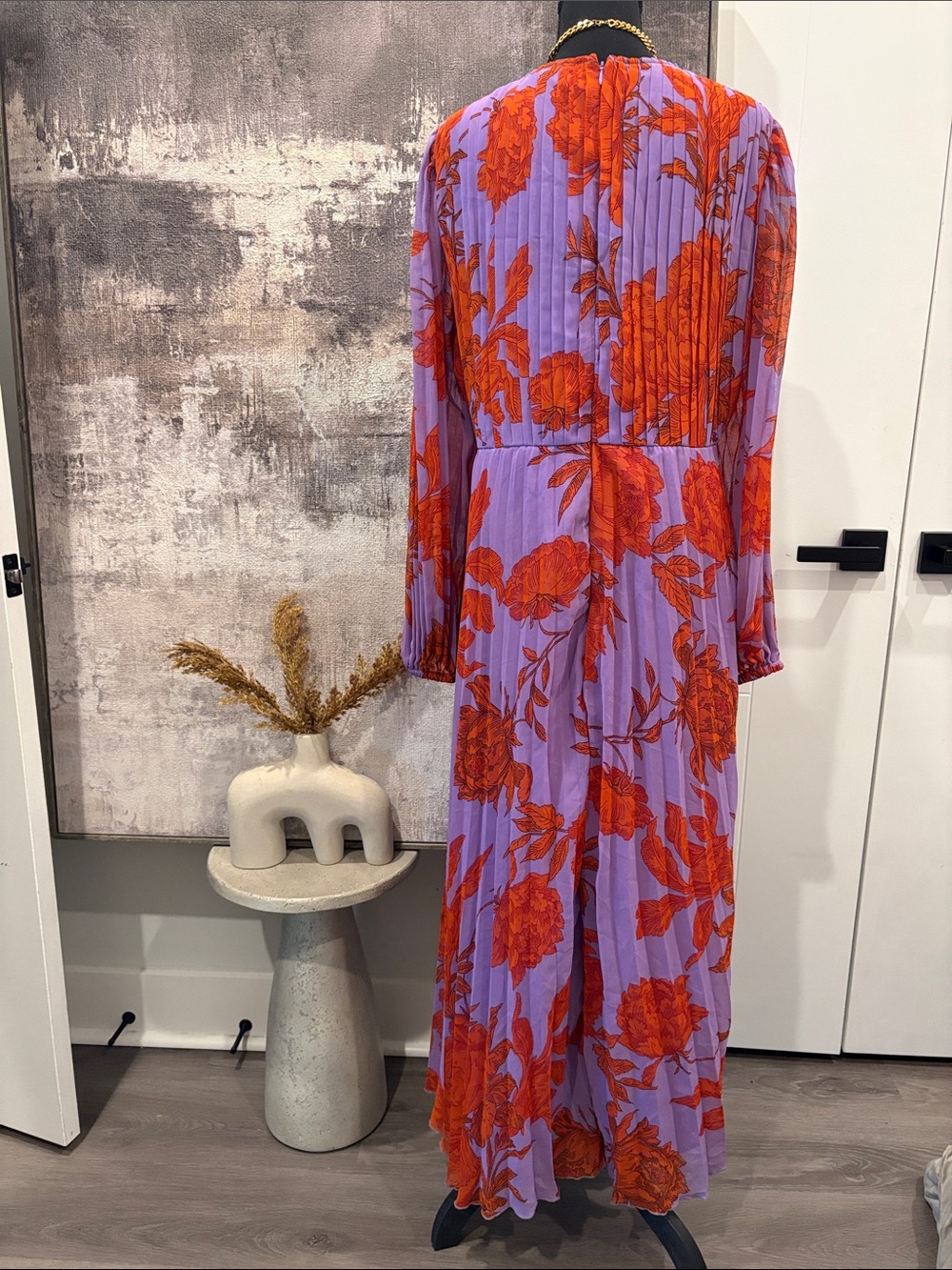 ASOS Lavender and Red Floral Twist-Front Maxi Dress - Picture 5 of 10